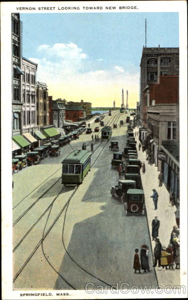 Vernon Street Looking Toward New Bridge Springfield Massachusetts