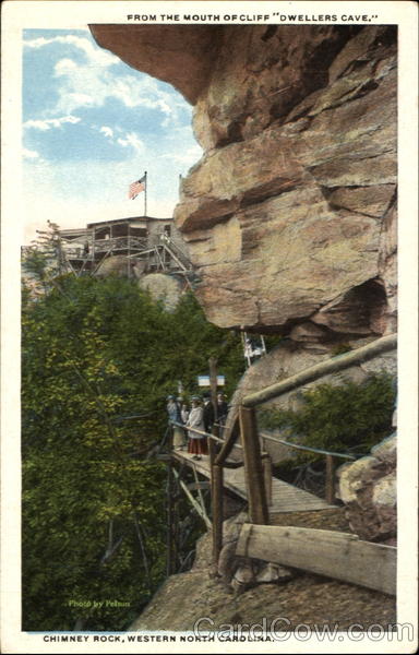 From The Mouth Of Cliff Dwellers Cave, Chimney Rock, Western North Carolina Scenic