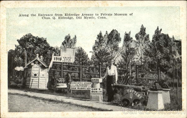 Along The Entrance From Eldredge Avenue To Private Museum Of Chas. Q. Eldredge Old Mystic Connecticut