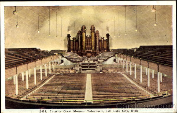Interior Great Mormon Tabernacle Salt Lake City Utah