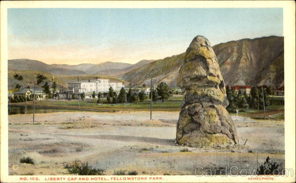 Liberty Cap And Hotel Yellowstone National Park