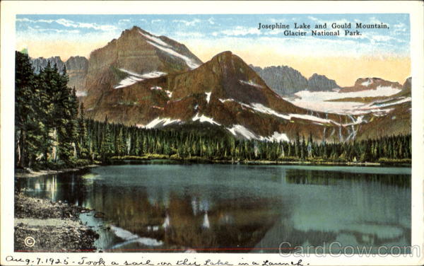 Josephine Lake And Gould Mountain, Glacier snational Park