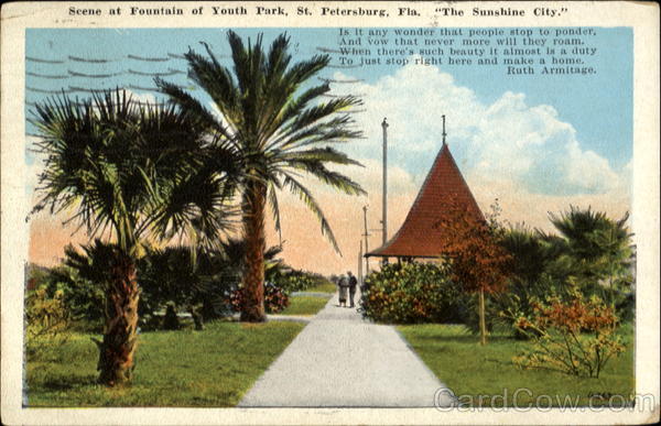 Scene At Fountain Of Youth Park St. Petersburg Florida