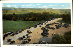 View From The Irish Hills Tower, Irish Hills District Scenic, MI Postcard Postcard