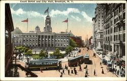 Court Street And City Hall Postcard