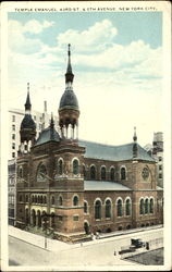 Temple Emanuel, 43rd St & 5th Avenue Postcard