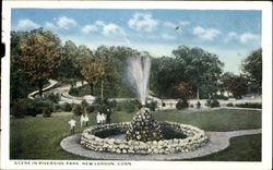 Scene In Riverside Park Postcard