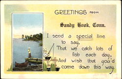 Greetings From Sandy Hook Postcard