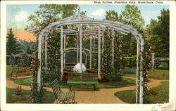 Rose Arches, Hamilton Park Waterbury, CT Postcard Postcard