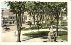 The Green And West Main Street Postcard