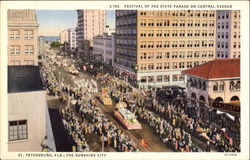 Festival Of The State Parade On Central Avenue Postcard