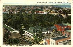 Bird's Eye View, Showing Williams Park St. Petersburg, FL Postcard Postcard