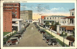 Main Street Sarasota, FL Postcard 