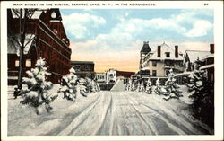 Main Street In The Winter Postcard