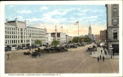 Public Square Looking East Watertown, NY Postcard Postcard