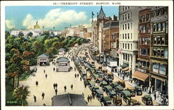 Tremont Street Boston, MA Postcard Postcard