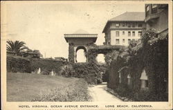 Hotel Virginia, Ocean Avenue Entrance Postcard