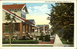 Holland Avenue, Winona Norfolk, VA Postcard Postcard