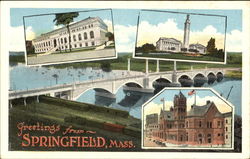 Greetings From Springfield Massachusetts Postcard Postcard
