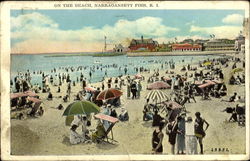 On The Beach Narragansett Pier, RI Postcard Postcard