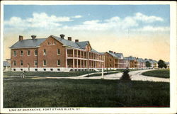 Line Of Barracks, Fort Ethan Allen Postcard