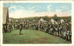 Lined Up For Mess World War I Postcard Postcard