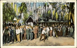 Barnyard Golf, Pitching Hourse shoes St. Petersburg, FL Postcard Postcard