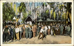 Barnyard Golf, Pitching Hourse shoes Postcard