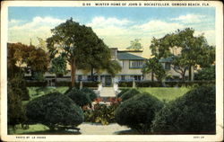 Winter Home Of John D. Rockefeller Ormond Beach, FL Postcard Postcard