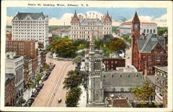 State Street Looking West Albany, NY Postcard Postcard