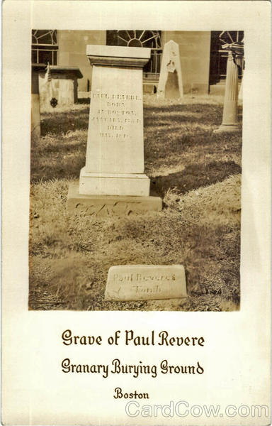 Grave of Paul Revere Boston Massachusetts