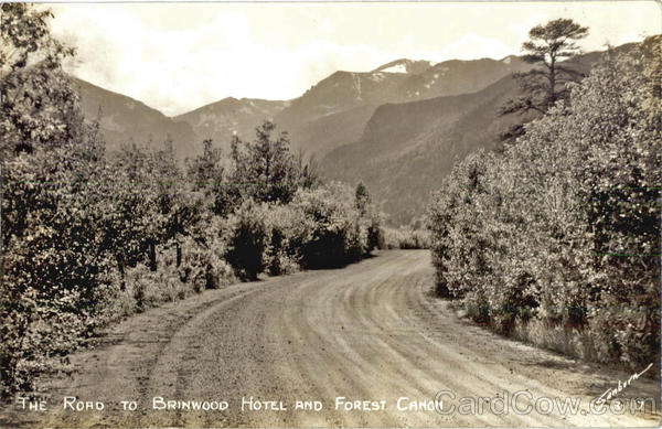 The Road to Brinwood Hotel and Forest Canon Rocky Mountains Colorado