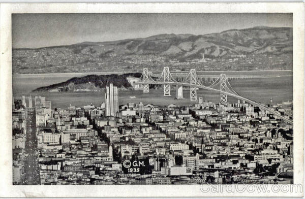 View of the San Francisco-Oakland Bay Bridge from San Francisco California