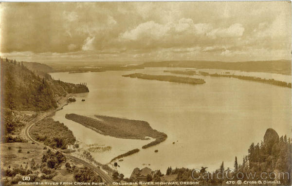 Columbia River from Crown Point Columbia River Highway Oregon