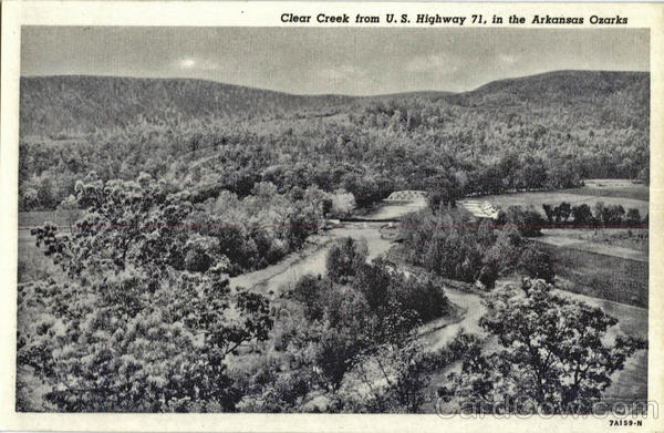Clear Creek from U. S. Highway 71, in the Arkansas Ozarks