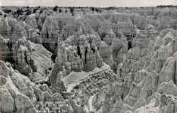 The Grand Canyon of the South Dakota Bad Lands, ND Postcard Postcard