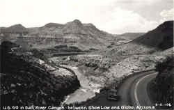 U.S. 60 in Salt River Canyon between Show Low and Globe Scenic, AZ Postcard Postcard