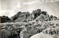 Castles of Erosion Cedar Pass Scenic, SD Postcard Postcard