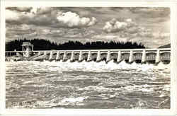 Main Spillway of Bonneville Dam Portland, OR Postcard Postcard