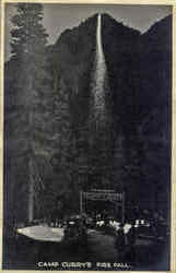 Camp Curry's Fire Fall Postcard