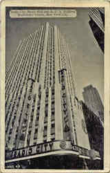 Radio City Music Hall and R. C. A. Building, Rockefeller Center Postcard