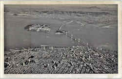 Aerial View of Bay Region Postcard