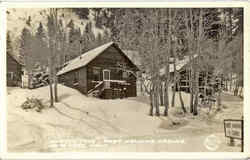 Winter Time, Robt Hankin's Cabins Postcard