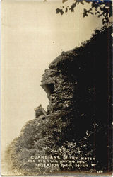 Guardians of the Notch The Old Man and His Dog, Smugglers Notch Postcard