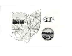 Map of Ohio Postcard