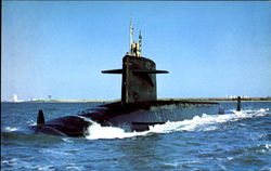 USS Thomas Jefferson Ssbn ? 618 Postcard