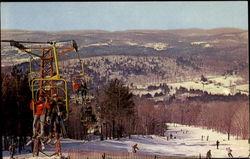 Mohawk Ski Area, Looking Down Mohawk Mtn Cornwall, CT Postcard Postcard