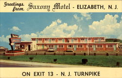 Saxony Motels, 330 Atlantic St. Elizabeth, NJ Postcard Postcard