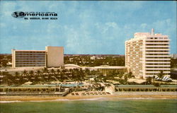 Americana, Oceanfront at 98th Street, Bal Harbour Postcard