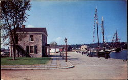 The Seaport Street, Mystic Seaport Connecticut Postcard Postcard